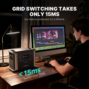 Stations d'alimentation Dabbsson DBS1300 1330wh, connectez <span class=keywords><strong>deux</strong></span> batteries supplémentaires pour obtenir un générateur d'énergie solaire portable massif de 9460wh - Product Image 5