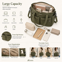 Sac fourre-tout réutilisable en velours côtelé avec plusieurs poches, fermeture éclair, bandoulière pour le shopping, le travail, les voyages, logo personnalisé, vente en gros