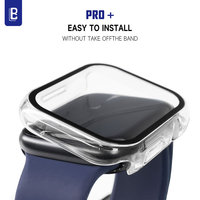 Protection d'écran en verre trempé incurvé 3D, film de protection complet pour Apple Watch 41 mm 45 mm série 7