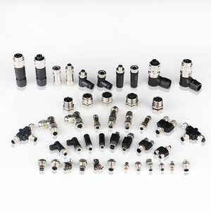 Kunden spezifische M12 wasserdichte elektrische Stromkabel Sensor Rundst ecker 3Pin 4P gerade rechtwinklige Stecker Buchse - Product Image 1