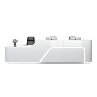 Bureau de réception minimaliste moderne personnalisable en bois peint à la main MDF Table de bar pliable pour hôtels hôpitaux