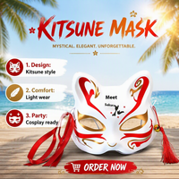 Masque facial en PVC imperméable et écologique pour Halloween, personnalisable avec logo, léger, pour fêtes, remise de diplômes, avril – Fabricant OEM