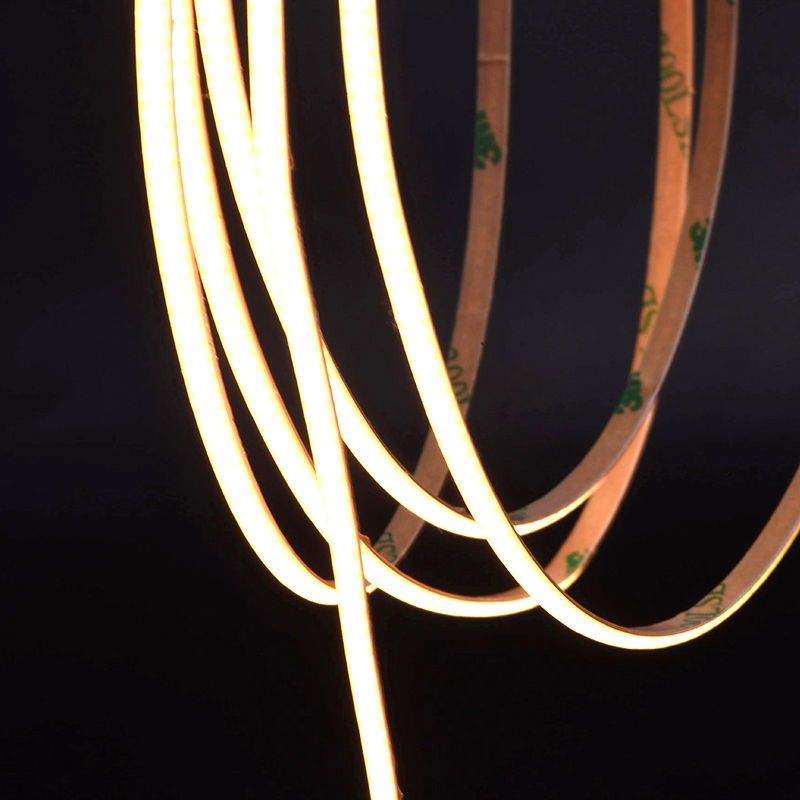 Ultra Bright Dot-free 480LEDs/m CRI90+ Dimmable 2700K 24V 8mm COB LED Strip with Wi-Fi/ for Car Cabinet Decor Lighting