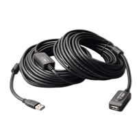 Cable de extensión usb 2,0, negro, 15m, macho a hembra, con 2 IC, disponible