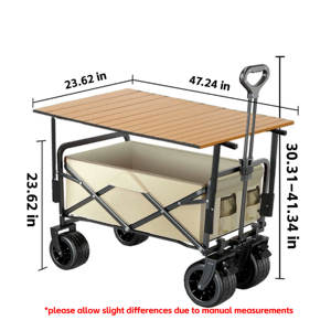 Chariot de camping pliable grande capacité avec plateau, chariot utilitaire portable d'extérieur avec roues, vente <span class=keywords><strong>en</strong></span> gros Liveer Factory - Product Image 2