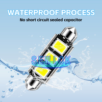 Ampoule LED 31mm 36mm 39mm 41mm C5W 5050 Chip 3SMD Canbus pour plaque d'immatriculation de voiture, éclairage intérieur, lecture, DC12V