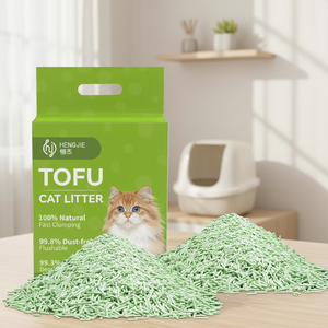 Litière pour chat biodégradable et écologique en tofu <span class=keywords><strong>de</strong></span> pêche, style nouveau, vente en gros d'usine 2026, OEM, bonne absorption - Product Image 1