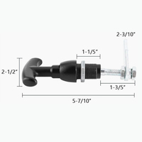 Poignée de traction en T YH1987 pour boîte à outils pliable pour carrosserie de voiture avec verrou de lampe
