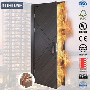 Fabricant de portes coupe-feu Guangdong Yohome, portes coupe-feu intérieures en <span class=keywords><strong>bois</strong></span> massif, certifiées CE, porte ignifugée avec cadre - Product Image 5
