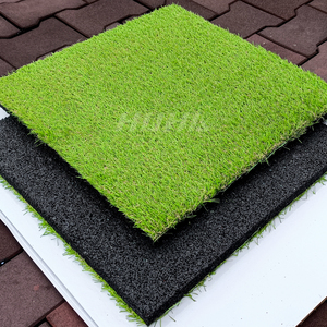 Nhà máy nóng bán cỏ nhân tạo Turf gạch cao su cho phòng tập thể dục chống rung cỏ sàn Mat hấp thụ sốc Vườn cỏ - Product Image 2