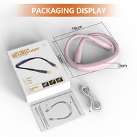 Lámpara de Lectura LED Portátil para Cuello, Flexible, 3 Modos, Cuidado de la Vista, Recargable Tipo-C, Diseño Moderno, Cuerpo de PC, para Dormitorio