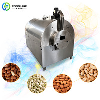 Industriële 100-500kg elektrische kastanje-, pecannoot-, koffie-, sojabonen- en notenroostovenmachine