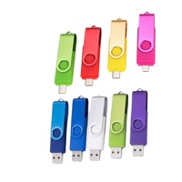 Clé USB rotative X616 OTG 3 en 1 (2-en-1) USB 2.0 128 Go 64 Go 32 Go 16 Go 4 Go 8 Go pour téléphone portable, double clé USB