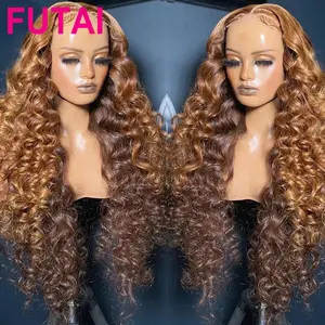 13x4 13x6 pre-pleck renda 360 wig depan renda wig rambut manusia Virgin wig Frontal rambut Vietnam mentah untuk WANITA HITAM