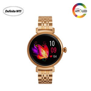 Definite <b>Mini</b> Ladies Smart Watch W11-DM70 1.02'' AMOLED IP67 160mAh Metal Texture Female Wristwatch Gold - Product Image 3