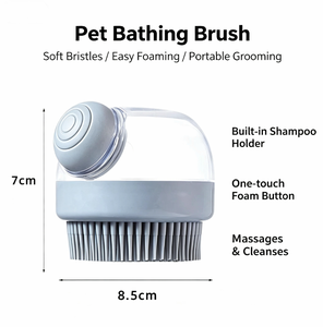 Pliable Scrubbing Gloves and Fur <b>Brush</b> Bundle for House <b>Pets</b> A Mini Multi Role Cleaning and Massage Companion - Product Image 1