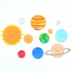 Wetenschap Voorschoolse Peuter Homeschool Drukke Boek Planeten Zonnestelsel Stem Speelgoed Set Flanellen Vilt Board