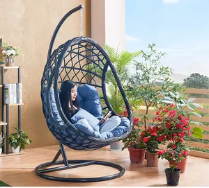 New Hot-selling Egg Swing Chair Hanging Chair With Round Rattan Garden Swing Chair For Outdoor And Indoor