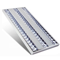 Lampe de calandre fluorescente T5/T8 à haut rendement 60*120cm 2ftx4ft réflecteur en aluminium à persienne 3x36w 3x40w luminaire de calandre encastré