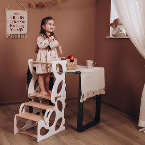 Tavolo Attività Montessori 2-in-1 Convertibile con Sgabello e Torre di Apprendimento per Cucina, <span class=keywords><strong>Aiutante</strong></span> per Bambini ad Uso Domestico - Product Image 3