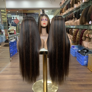 Cabello Vietnamita Virgen al por Mayor, Peluca de Cabello Liso, Peluca de Cabello Humano con Cierre de Encaje 4x4 de 30 Pulgadas - Product Image 1