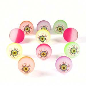 Wholesale 42 mm Colorful Bouncy Eye <b>Ball</b> Synthetic Frosted Rubber <b>Bouncing</b> <b>Ball</b> for Vending Machine - Product Image 1