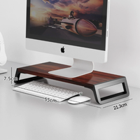 Support pour ordinateur portable avec étagère de rangement pour l'organisation du bureau, du moniteur et de l'ordinateur portable