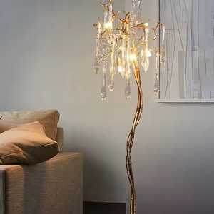 <span class=keywords><strong>Lampe</strong></span> de sol en laiton personnalisée en forme de goutte d'eau, <span class=keywords><strong>lampe</strong></span> de sol LED, lustre moderne décoratif pour salon - Product Image 1