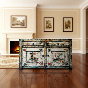 Mueble de Madera Maciza Estilo Chino para Sala de Estar, Pintado, Económico, al por Mayor - Product Image 1