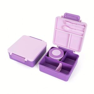 Kids Leakproof 4 Compartments Cute Bento Lunch <b>Box</b> with Soup Thermo for School Travel - Product Image 4