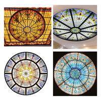 Accueil église verre coloré intérieur plafond dômes feuilles de verre teinté antique lucarne cathédrale sécurité verre imprimé numérique