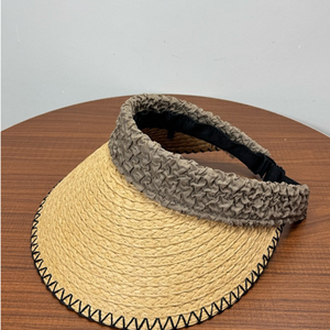 F-3238 Nhật Bản Rộng Brim Đen May Chủ Đề Trang Trí Nội Thất Mặt Trời Bảo Vệ <span class=keywords><strong>Hat</strong></span> Chống Uv <span class=keywords><strong>Visor</strong></span> Mũ Rơm Thời Trang Mùa Hè Bãi Biển Phụ Nữ <span class=keywords><strong>Hat</strong></span> - Product Image 4