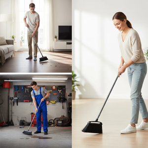 <span class=keywords><strong>Escoba</strong></span> de Limpieza de Plástico de Alta Calidad para el Hogar, Cepillo para Limpiar Pisos, Cepillo Popular para Limpiar Escobas con Mango Retráctil - Product Image 4
