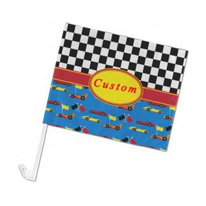 Venta al por Mayor de Banderas para Ventana de Auto de 12x18 Pulgadas, Económicas, 100% Poliéster, de Una o Dos Caras, con Impresión de Logotipo Personalizado y Asta - Product Image 5