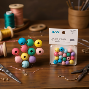 Perline in Legno Ilan 12mm Colorate per Lavori Artigianali - Product Image 2