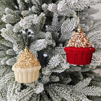 CB010 Ensemble d'ornements de Noël : Boules floquées lumineuses pour décorations de fêtes