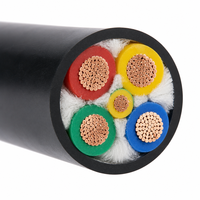 Câble en caoutchouc YVF 4+1 conducteurs de qualité industrielle 0,6/1KV, résistance supérieure à la flexion pour les scénarios de travail à la traîne fréquente 4*120+1*70