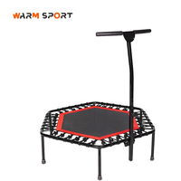 Trampolín Profesional Personalizado de PVC para Interiores, Mini Hexagonal, Económico, para Gimnasia, con Barra Ajustable