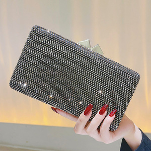 Factory Wholesales Large Boxed Crystal Evening Bags <b>Wedding</b> Ladies <b>Clutch</b> Party Rhinestones Purses and Handbags - Product Image 2
