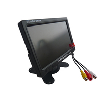 Monitor TV Mobil 7 Inci Layar Lebar, LCD TFT Warna untuk Bus/Taksi/Truk dengan 2av/Vga/Hdm I/Konektor Penerbangan 24V AHD