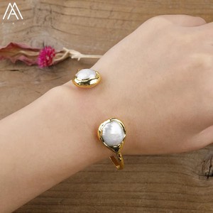 Alla moda bohémien bracciale aperto argento placcato diversi colori cristalli pietre preziose principalmente fatto rame perla regalo per lui - Product Image 2
