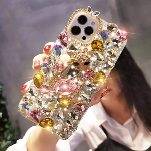 Funda de teléfono móvil con diseño de diamante rosa, carcasa trasera para <span class=keywords><strong>Iphone</strong></span> 11 pro max <span class=keywords><strong>12</strong></span>, Vivo, realme gt master edition - Product Image 6
