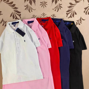 <span class=keywords><strong>Polo</strong></span> da <span class=keywords><strong>Donna</strong></span> all'Ingrosso con Ricamo Piccolo Cavallo, in Cotone Piqué Tinta Unita, a <span class=keywords><strong>Manica</strong></span> <span class=keywords><strong>Corta</strong></span>, Casual, per Golf - Product Image 1