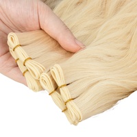 Extensions de cheveux Remy de qualité supérieure, double trame fine et invisible, nouées à la main, pouvant être coupées