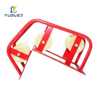 Juego de rodillos para cables de nylon YILI, polea de correa plana, rodillo de tambor de acero, bloque de cable para suelo, desbobinador de cable industrial ajustable para construcción