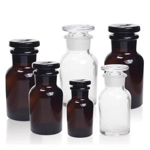 प्रयोगशाला के साथ एम्बर गिलास चौड़े मुंह अभिकर्मक बोतल ग्लास डाट - Product Image 3