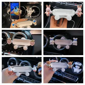 Soporte multifuncional para navegación de coche ABS Interior teléfono móvil soporte de salida de aire de coche con hebilla fija - Product Image 4