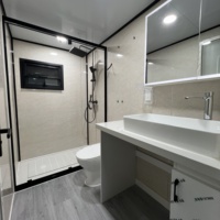 Maison conteneur pliable de 40 pieds, hôtel au design moderne du milieu du siècle, respirante, couleurs personnalisables, structure en acier galvanisé