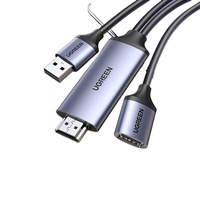 Konverter Pencerminan Layar Video HDMI Transfer Ponsel UGreen Cocok untuk iPhone iPad Android Tablet Tipe-C