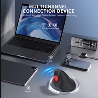 Souris verticale ergonomique sans fil JOMAA BT double mode, pour droitier, rechargeable, avec trackball, pour ordinateur portable, tablette, en stock